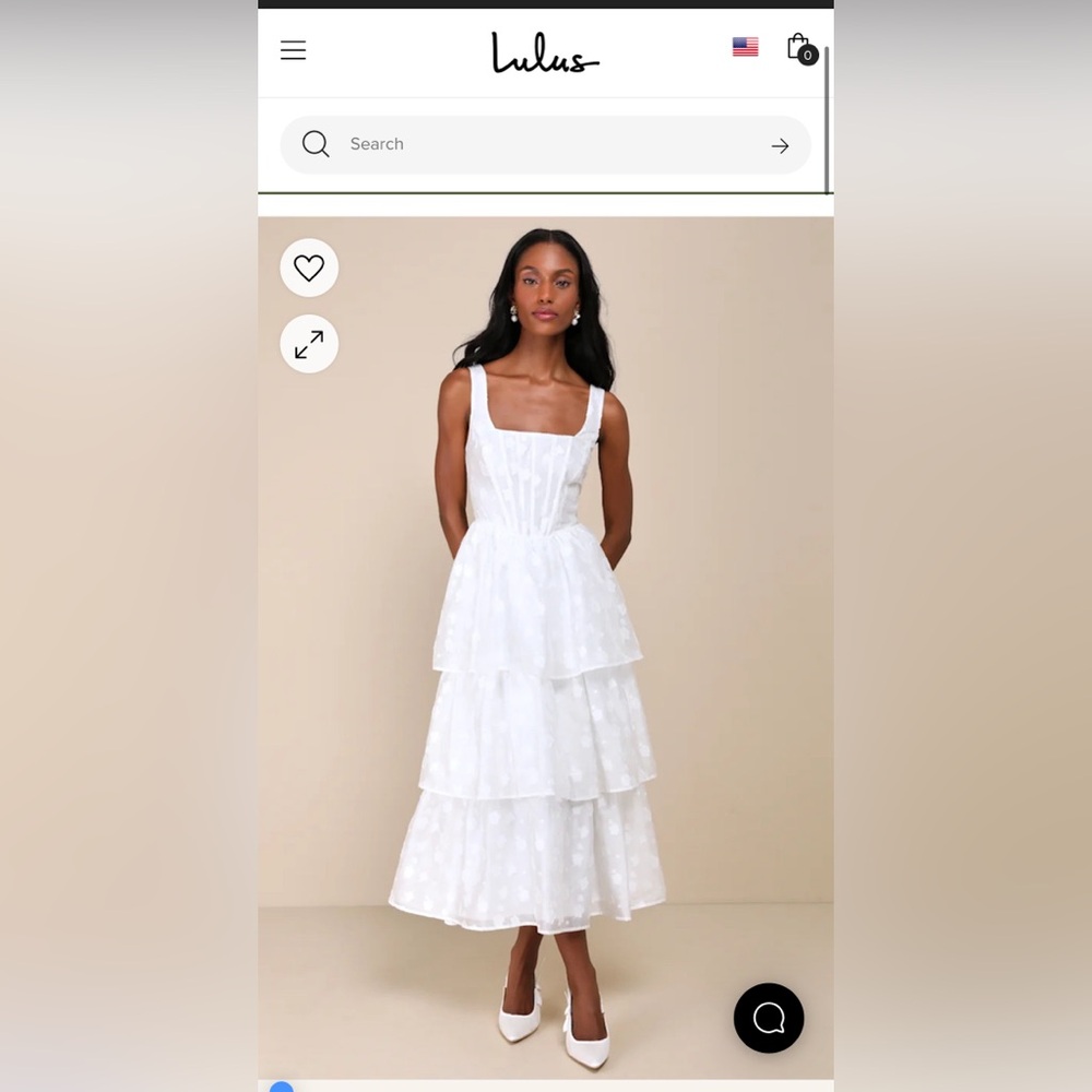 White dress perfect for Bridal Shower!
